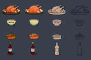 Cartoon Food Icons Game Set, a Food Illustration by Chuchilko shop (Thumbnail 8 of 13)