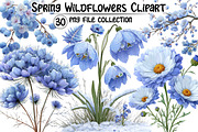 Spring Wildflowers Clipart, an Illustration by Dream Creation (Thumbnail 1 of 6)