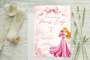 Princess birthday invitation