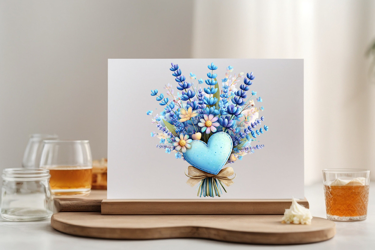 Whimsical Blue Flowers Spring Clipar, an Illustration by SVGArt (Photo 9 of 9)