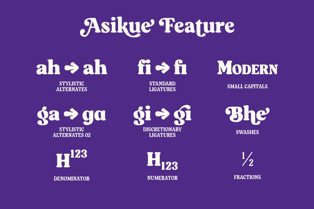 Asikue - 10 Fonts Soft Serif, a Serif Font by Kereatype (Photo 7 of 17)