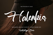 Halenkis Modern Brush Font, a Handwritten Font by RantautypeStudio (Thumbnail 1 of 13)