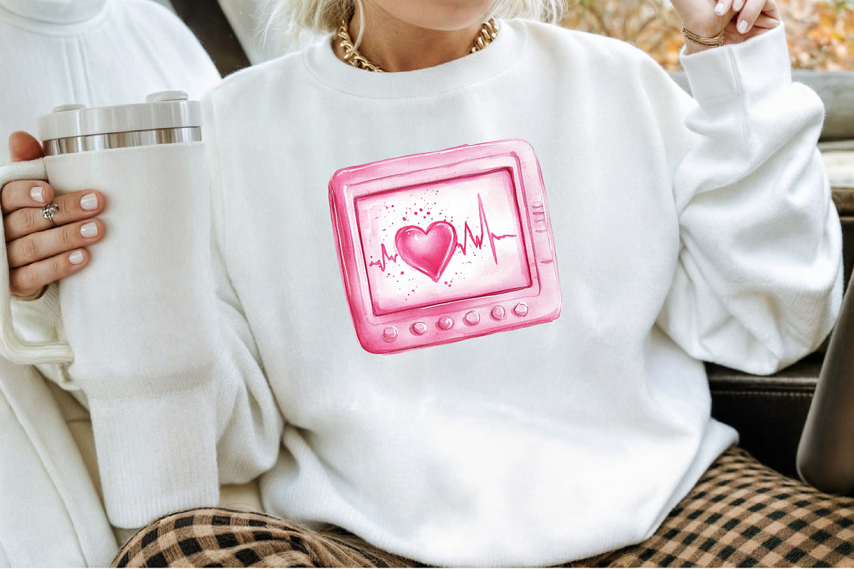 Watercolor Coquette Nurse Clipart, an Illustration by Sublimation Artist (Photo 4 of 6)