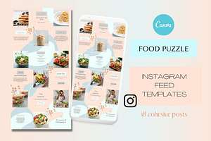 Instagram Puzzle - Food, a Social Media Template by Deepa Template Studio