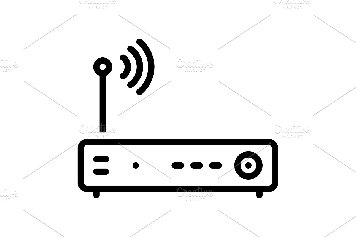 Dsl internet black icon, an Outline Icon by Creative priyanka
