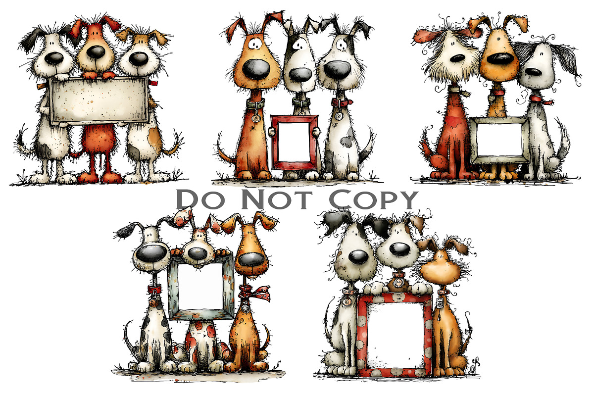 Christmas Whimsical Dogs Clipart, an Illustration by Craft Nest (Photo 6 of 8)
