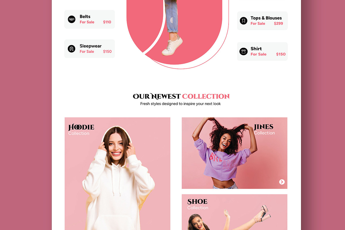 Fashion Landing Page Design, a Landing Page Template by CreativeShaper (Photo 5 of 6)