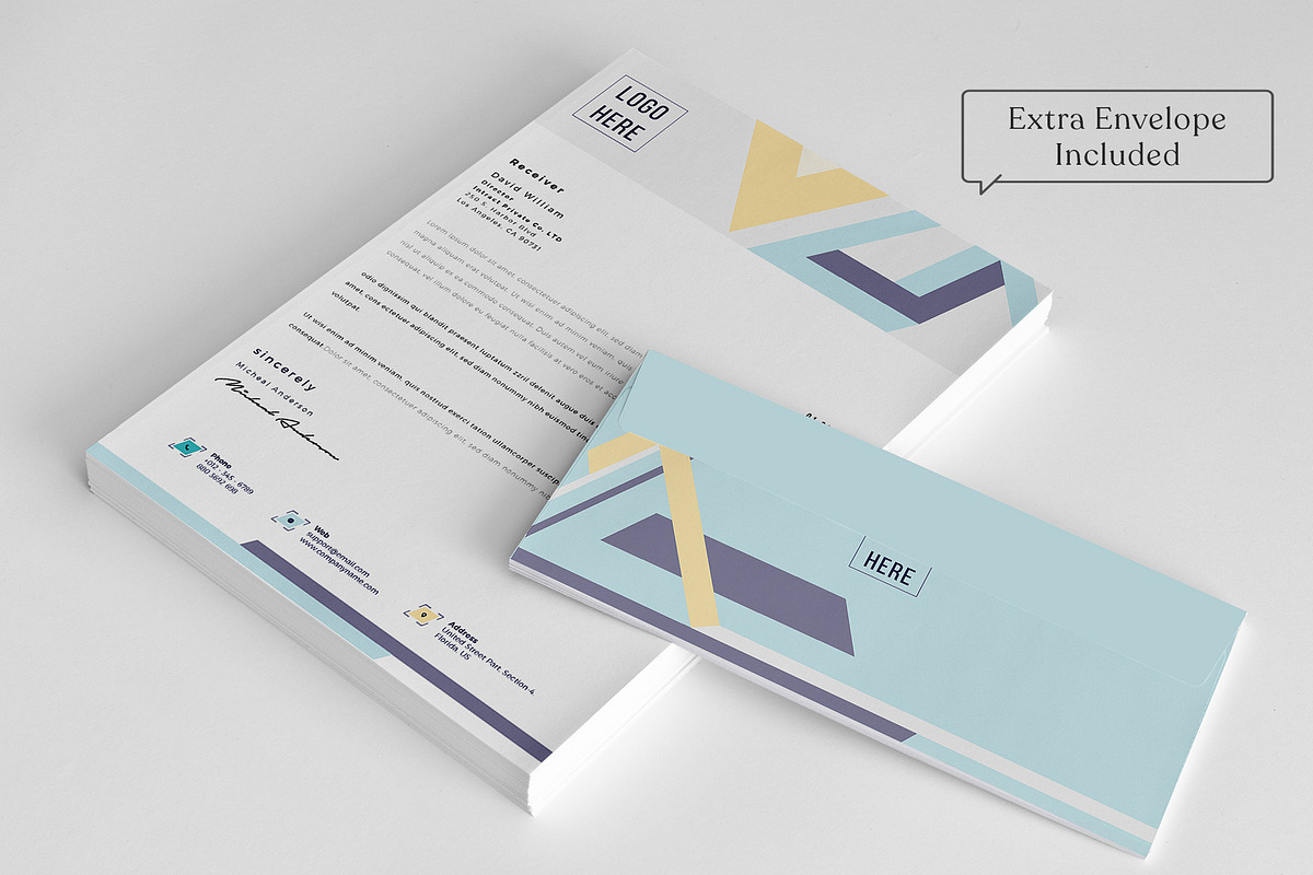 Letterhead Word Google Docs Pages, a Stationery Template by Tbunny (Photo 3 of 6)
