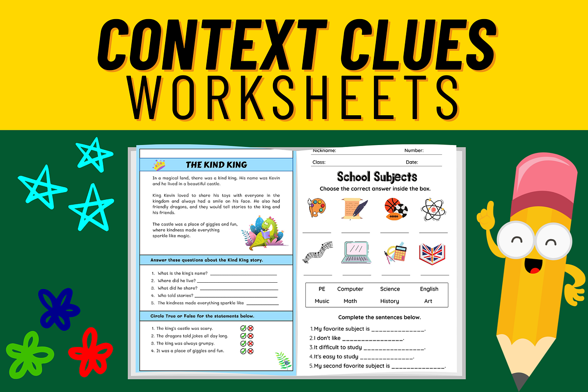 Context Clues Practice Worksheets, a Templates & Theme by Premium ...