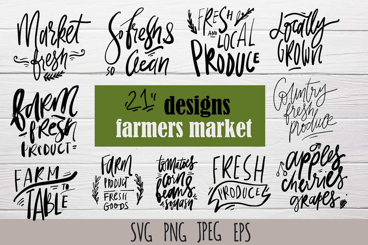 21 designs for farmers market, a Decorative Illustration by Veronika M (Photo 1 of 4)