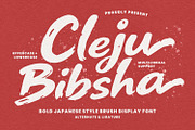 Cleju Bibsha Japanese Style Brush, a Handwritten Font by Maulana Creative (Thumbnail 1 of 8)