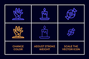 Halloween Line Icons, an Outline Icon by Abstracto-Create (Thumbnail 2 of 7)