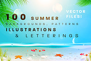 100+ Summer Backgrounds. Vector, a Food Illustration by Anna Ozerina (Thumbnail 1 of 35)