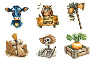 Antique Farming in Halloween Clipart, an Illustration by CreationArt (Thumbnail 3 of 5)