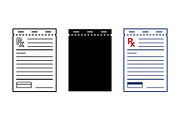 Prescription Pad Vector Icons, an Object Graphic by Artonix (Thumbnail 2 of 3)