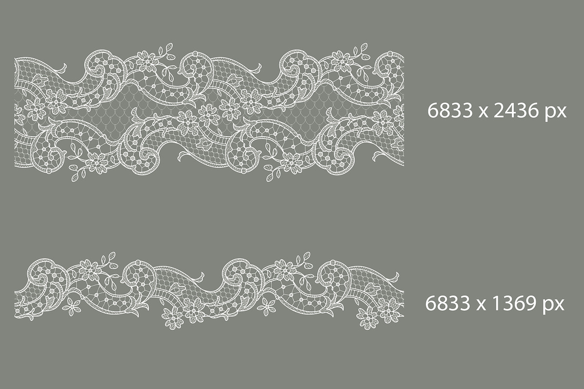 Lace seamless ribbons, cliparts., a Pattern Graphic by Ajuga (Photo 11 of 12)
