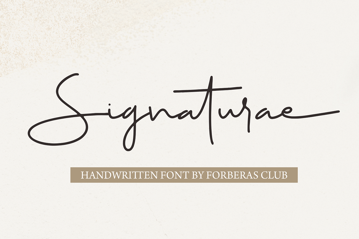 Signaturae, a Script Font by Forberas Club (Photo 1 of 8)