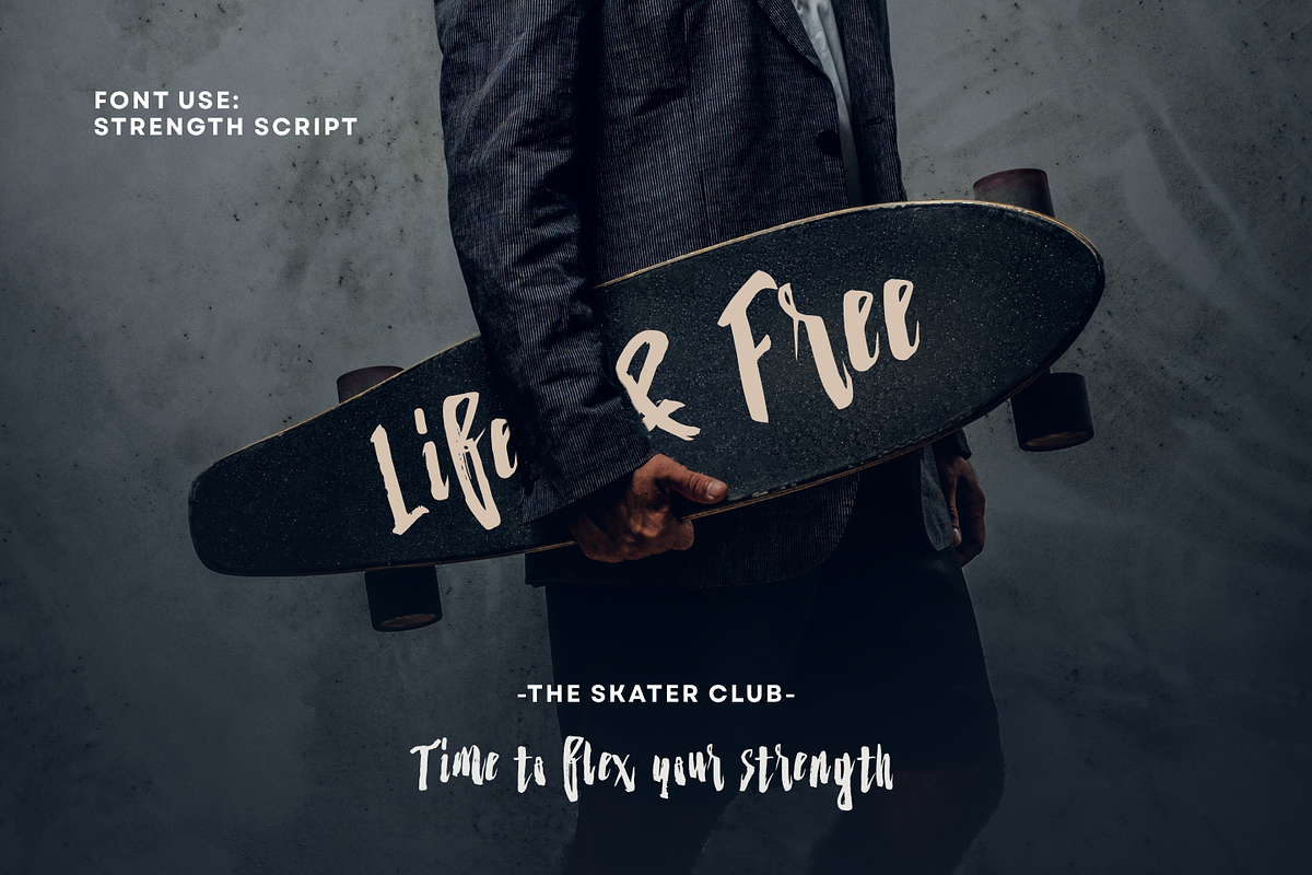 Strenght Script, a Script Font by ShowUp! Studio (Photo 7 of 11)