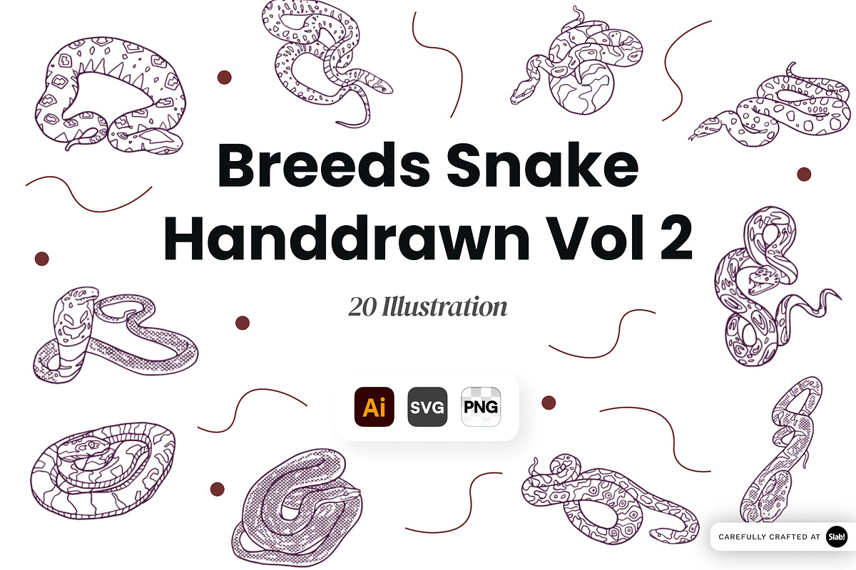 Breeds Snake Handdrawn Vol 2, an Animal Illustration by SLAB! Design (Photo 1 of 3)