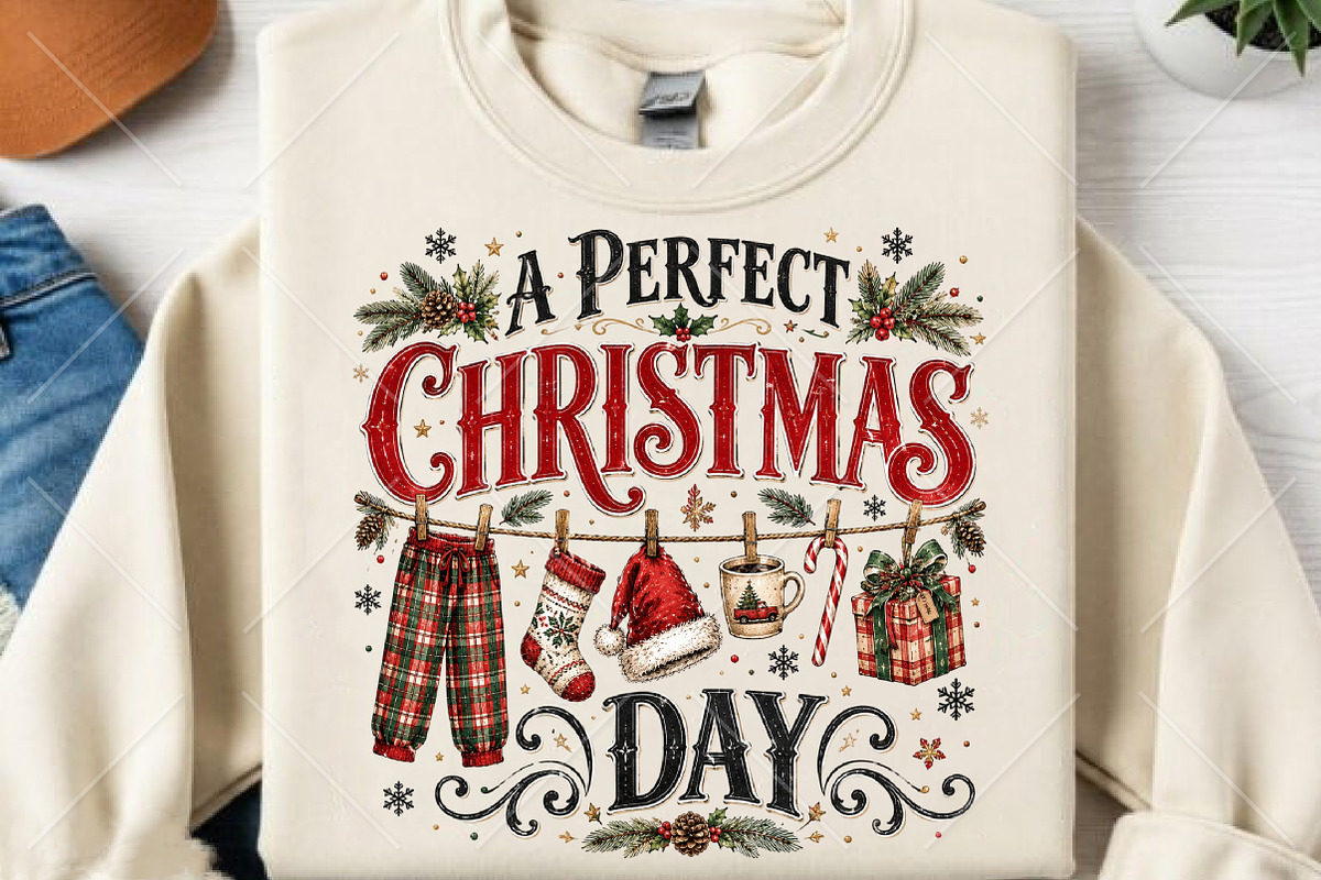 A Perfect Christmas Day PNG, a Seasonal Illustration by Canvas Craft (Photo 2 of 6)