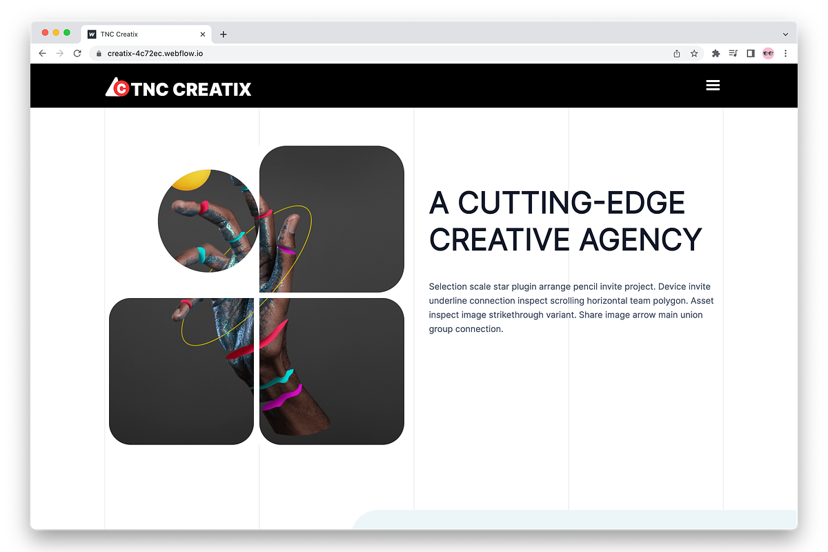TNC Creatix Agency Webflow Template, a HTML Template by TNCFlow (Photo 9 of 10)
