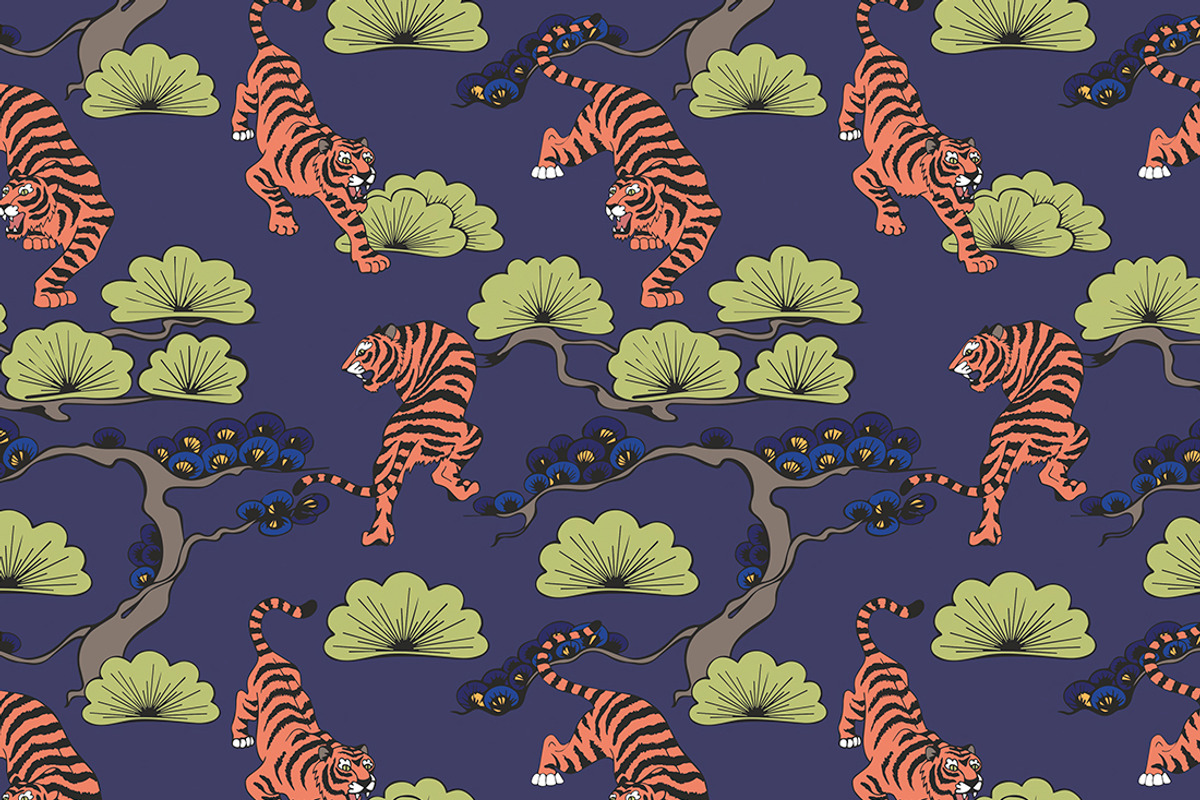 Crouching Tiger, a Pattern Graphic by Elona Laff (Photo 1 of 5)