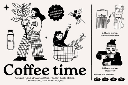 Coffee Time vector Illustrations