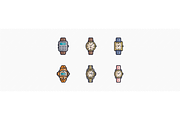20 Watches & Clocks Icons, an Outline Icon by Jinro (Thumbnail 6 of 9)
