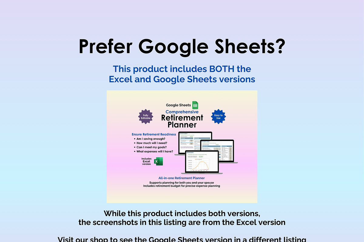 Retirement Planner - Excel preview 7