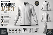 Premium Bomber Jacket 3D Model FBX, an Object 3D Model by Mockup Power (Thumbnail 1 of 4)