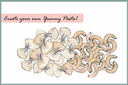 Pasta & Pancake-Watercolor Clipart, an Illustration by VianneArt (Thumbnail 4 of 4)