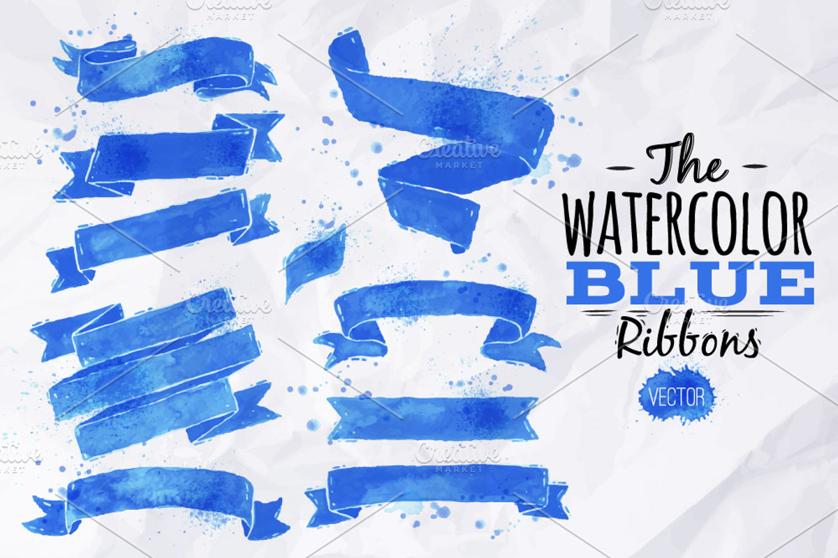 Watercolor ribbon, a Decorative Illustration by Anna (Photo 2 of 5)