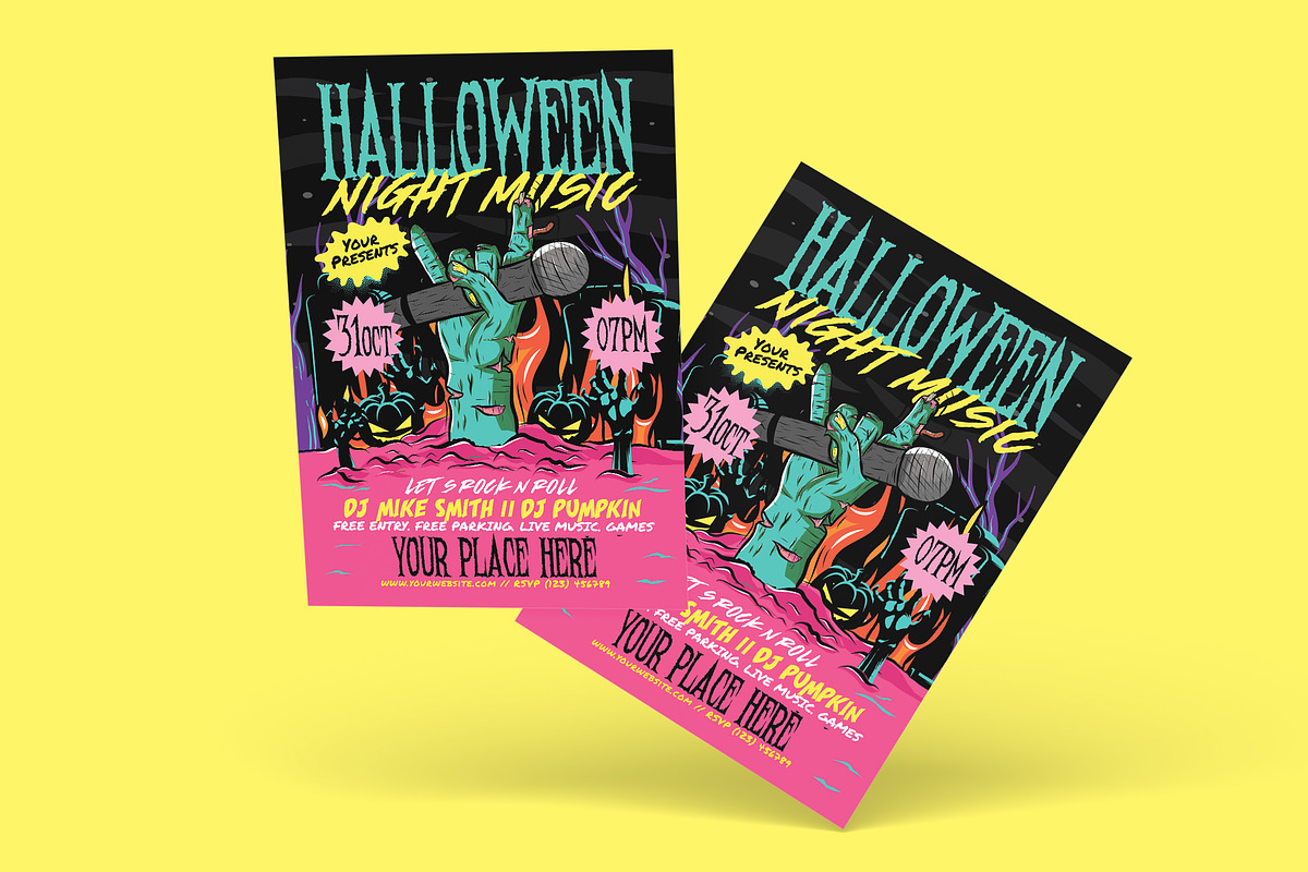 Halloween Music Flyer, a Flyer Template by Creativestoree (Photo 5 of 5)