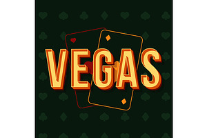 Vegas Vintage 3d Vector Lettering