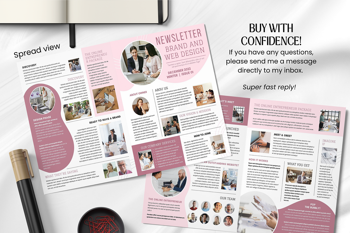 Canva Business Newsletter Template, a Print Template by PixelCraft (Photo 13 of 16)