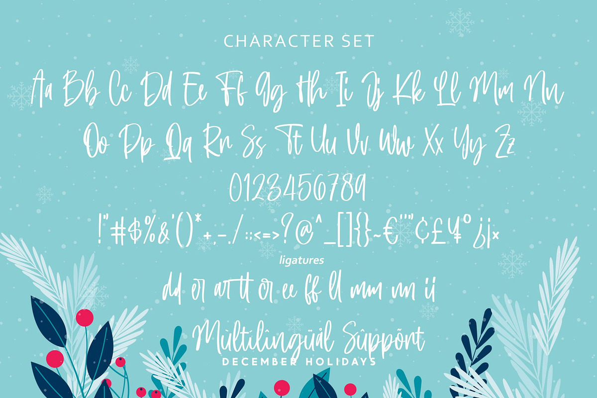 December Holidays, a Script Font by Good Java Studio (Photo 7 of 8)