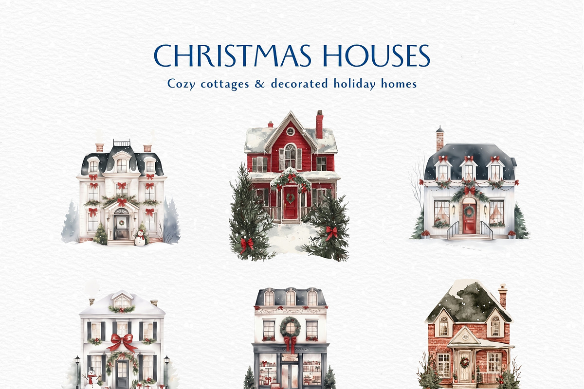 Watercolor Christmas Collage Pack, an Object Graphic by Design Alchemy Studio (Photo 3 of 11)