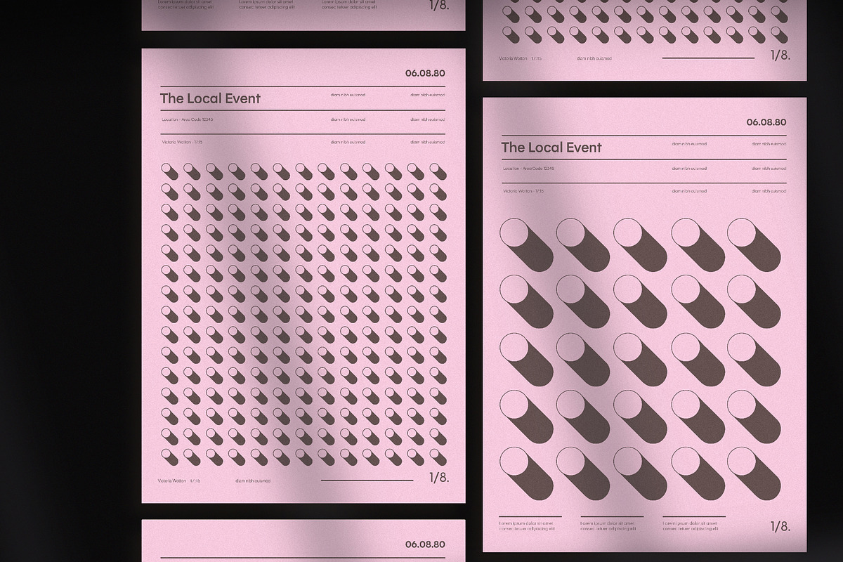 Pink & Brown Retro Modernist Poster