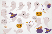 Little Ghost Clipart. Halloween, an Illustration by LukaJreym (Thumbnail 4 of 5)