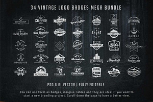 Vintage Logo Badges Bundle