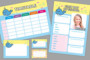 Back To School Printable Set, a Print Template by McLittle Stock