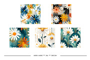 Daisy Retro Art Style Patterns, a Pattern Graphic by karenfoleyphoto (Thumbnail 3 of 5)