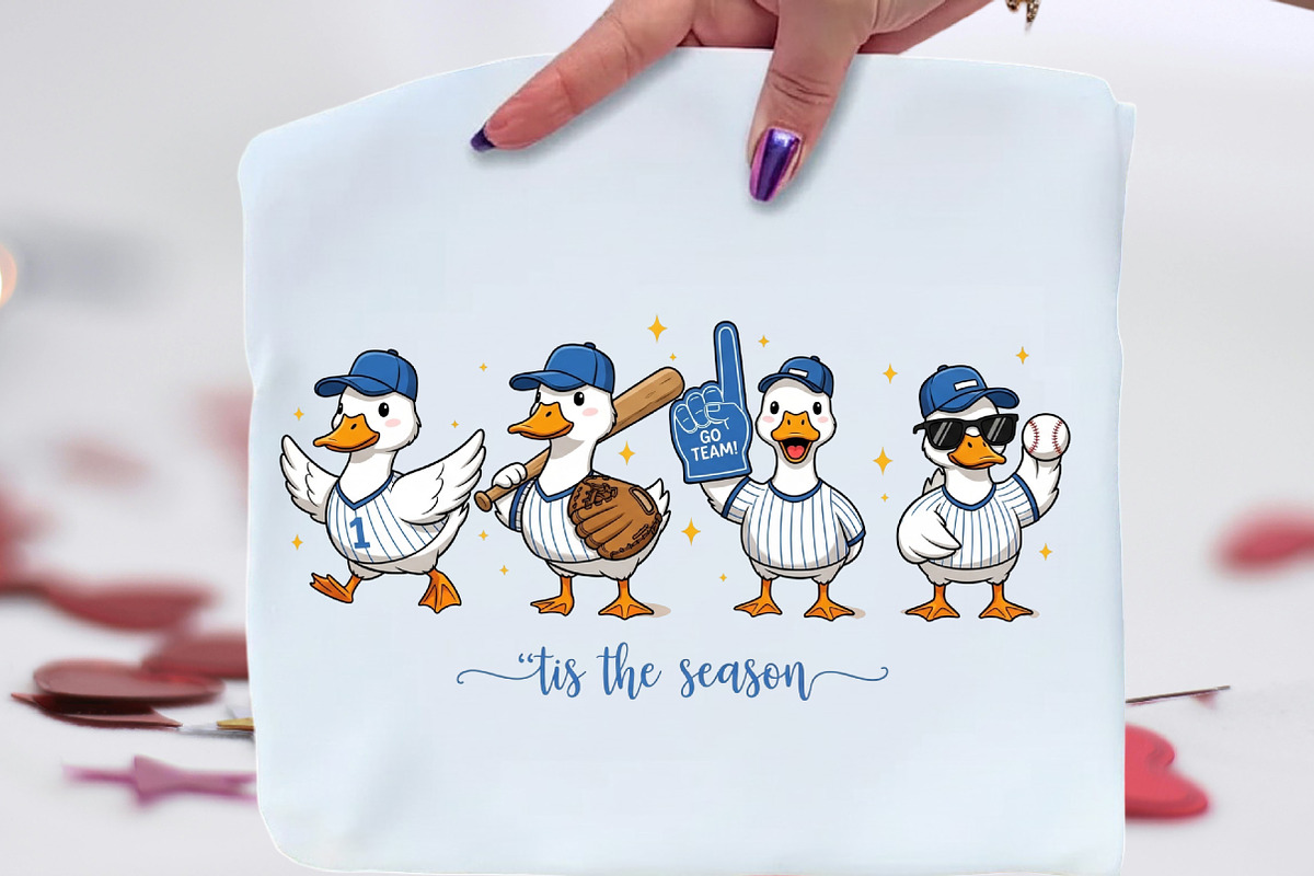 Funny Baseball Goose Game Day Png, an Illustration by CraftArtStudio (Photo 1 of 4)