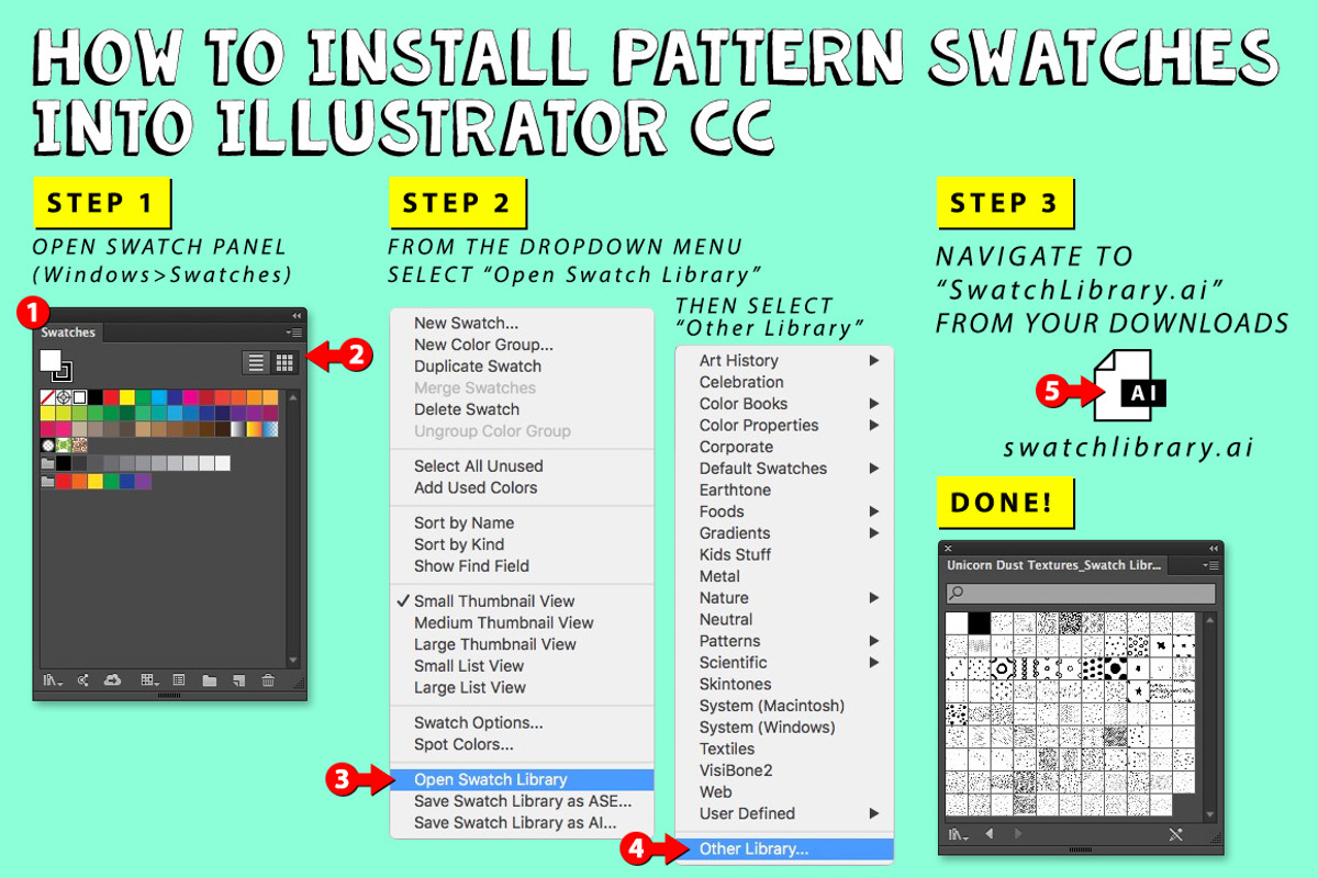Unicorn Dust Illustrator Patterns, a Pattern Graphic by MarkieAnn Creative (Photo 6 of 6)