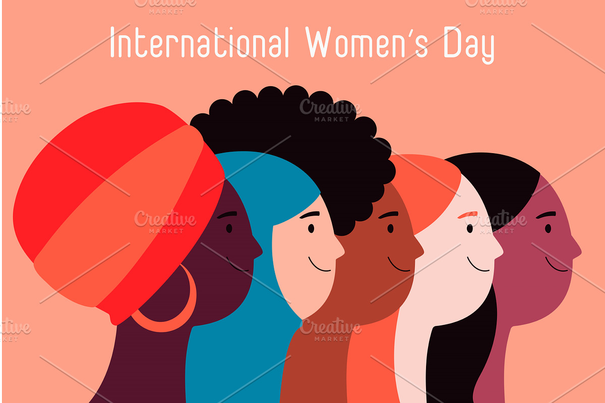 Beautiful diverse women, girls faces, an Illustration by sceptical cactus
