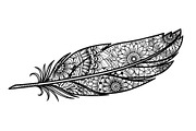 Ornamental Feather SVG Bundle, an Illustration by yasushie (Thumbnail 9 of 31)