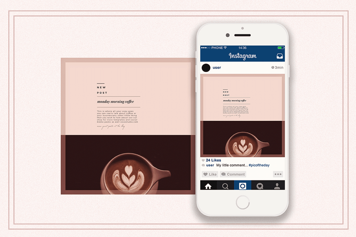 PASTRY & COFFEE Socialmedia Template, a Social Media Template by Vova (Photo 10 of 10)