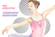 Watercolor Ballerina Clipart, an Illustration by ArtfulStudio (Thumbnail 8 of 9)