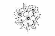 Hand Drawn Floral Coloring Pages, an Illustration by hafijul (Thumbnail 4 of 9)
