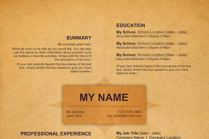 Vintage Leather Template Resume